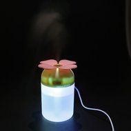 FCH 180mL 2W Dual-purpose Four-leaf Clover Shape Colorful Light Night Lamp Humidifier N4
