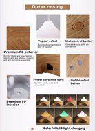 BEW Aromatherapy Diffuser,Wood Grain Cool Mist Ultrasonic Humidifier for Office Home Bedroom Living Room Study... N50