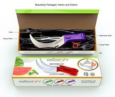 WATERMELON SLICER CORER CUTTER TONGS and SERVER SET With SS304 Serving Fork &amp; Orange Peeler, Kitchen-Grade 304... N2