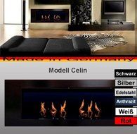 Bio- Ethanol and Fire Gel Fireplace Model Celin - Choose from 6 colors (Anthracite) N3