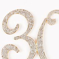 30 Cake Topper for 30th Birthday or Anniversary Gold Party Supplies &amp; Decorations (Gold)