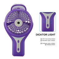 Welltop Mini Handheld USB Misting Fan with Personal Cooling Mist Humidifier Rechargeable Portable Mini Misting... N10