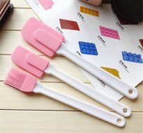 SNW Pink Three-piece Silicone / Silicone Spatula / Silicone Brush Fondant Mold