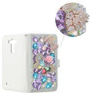 Spritech(TM) PU Leather Bling Phone Case for Samsung Galaxy Grand Prime G530 2015 Edition,Handmade Purple Crystal... N31