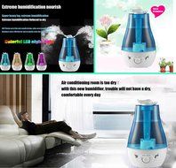 Ultrasonic Humidifier, 3L Cool Mist Humidifying with double-nozzle&nbsp;Whisper-quiet Operation, 7 Color LED Lights... N5