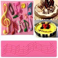 Genenic Fondant Music Note Mat Baking Tool Cake Mold Silicone Mould N2