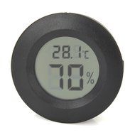 Black 1.0" LCD Electric Household Thermometer Hygrometer Humidity Meter