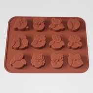 X-Haibei Novelty Owl Silicone Moulds for Soap Chocolate Jelly Candy Kids Gifts Baking