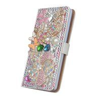 Spritech(TM) PU Leather Bling Phone Case for Samsung Galaxy Grand Prime G530 2015 Edition,Handmade Purple Crystal... N38