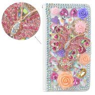 Spritech(TM) PU Leather Bling Phone Case for Samsung Galaxy Grand Prime G530 2015 Edition,Handmade Purple Crystal... N41