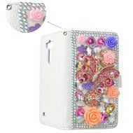 Spritech(TM) PU Leather Bling Phone Case for Samsung Galaxy Grand Prime G530 2015 Edition,Handmade Purple Crystal... N42