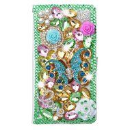 Spritech(TM) PU Leather Bling Phone Case for Samsung Galaxy Grand Prime G530 2015 Edition,Handmade Purple Crystal... N44