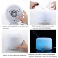 500ml Essential Oil Diffuser by Lumanux - Cool Mist Ultrasonic Air Humidifier with 10 Hours Continuous Mist, 4... N5