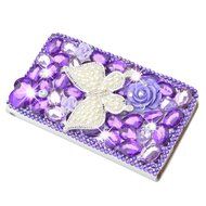 Spritech(TM) PU Leather Bling Phone Case for Samsung Galaxy Grand Prime G530 2015 Edition,Handmade Purple Crystal... N47