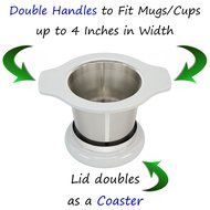 MyTea Infuser ~ Ultra Fine Loose Leaf Tea Infuser with Lid ~ Large Capacity Stainless Steel Tea Strainer Basket... N9