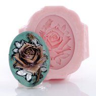 Rose Cameo Silicone Mold Food Safe Fondant, Chocolate, Candy, Resin, Polymer Clay, Jewelry, Craft Mold