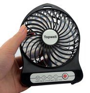 Topwell&reg; 4-inch Vanes 3 Speeds Electric Portable Mini fan Rechargeable Desktop Fan Battery/ USB Powered Laptop... N5