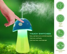 SpeedControl Exquisite Mushroom Air Humidifier 200ML Mini USB Portable Humidifier Purifier with LED Light Humidifier... N4