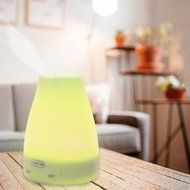 7 Colors Aromatherapy Essential Oil Diffuser - 100 Milliliter Ultrasonic Cool Mist Aroma Humidifier with Waterless... N7