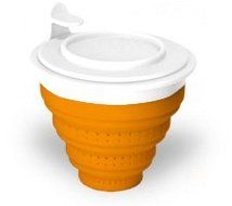 The TeaSpot Tuffy Steeper Silicone Loose Tea Filter Infuser Tangerine N2