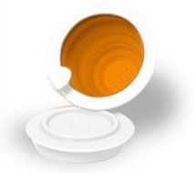 The TeaSpot Tuffy Steeper Silicone Loose Tea Filter Infuser Tangerine N3