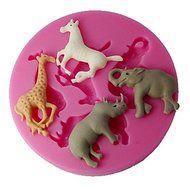 Sher FOUR-C 3D Cup Cake Mold Silicone Cake Decorating Supplies Color Pink