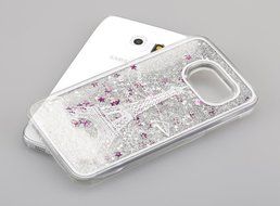 S6 Case,Galaxy S6 Case,PHEZEN Galaxy S6 Bling Case,[Crystal Clear] Creative Design 3D Funny Flowing Bling Glitter... N12