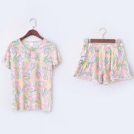 KAKA(TM) Girl Boy Summer Sleepwear Couples Homewear Pajama Shorts and Top Set N8