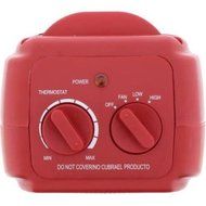 Red Ceramic Heater Powerful and Compact Portable Device with Fan 1500W 130 sq ft