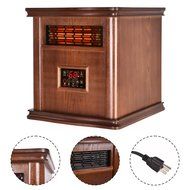 Giantex 1800 Sq. Ft Infrared Electric Portable 1500W Heater Quartz Heater W/Remote N3