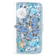Spritech(TM) PU Leather Bling Phone Case for Samsung Galaxy Grand Prime G530 2015 Edition,Handmade Purple Crystal... N48