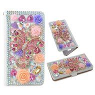 Spritech(TM) PU Leather Bling Phone Case for Samsung Galaxy Grand Prime G530 2015 Edition,Handmade Purple Crystal... N51