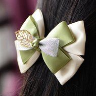 KAKA(TM) Women Girl Korean Stylish Stain Wine Red Bowknot Hair Clip Hairpin Sweet Accessories N4