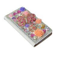 Spritech(TM) PU Leather Bling Phone Case for Samsung Galaxy Grand Prime G530 2015 Edition,Handmade Purple Crystal... N52