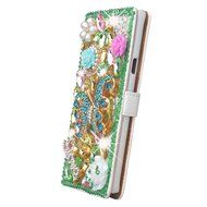 Spritech(TM) PU Leather Bling Phone Case for Samsung Galaxy Grand Prime G530 2015 Edition,Handmade Purple Crystal... N54