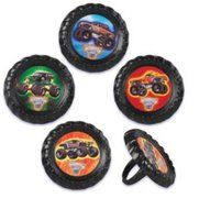 Monster Jam Cupcake Rings Party of 24 Cupcake Decoration Kit