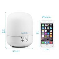 HEESAGA Essential Oil Diffuser, 300ml Ultrasonic Air Humidifier with Touch Control and 7 Color Changing LED, Waterless... N2