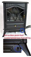 Electric Stove Heater&nbsp;Freestanding Indoor Fireplace 1500 Watt 5200 BTU 400 SQ FT Space N5