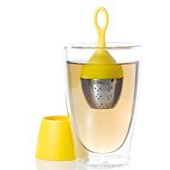 AdHoc Floating Tea Egg, Infuser with Stand, Ready to Use, Stainless Steel / Nylon Green, 13 cm, TE08