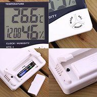 Alloet New HTC-1 Digital LCD Clock Temperature Humidity Meter Hygrometer Thermometer N3