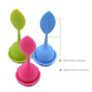 Tea Infuser, Olmesar 3-Pack Silicone Loose Leaf Strainer Handle With Stainless Steel Cylindrical Silicone Leaf... N2