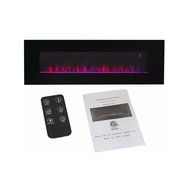 Contemporary Electric Fireplace Black 50" Wall Mount Heater Multicolor flame Most Sold Item N3