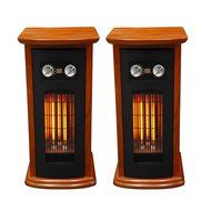 (2) LifeSmart LifePro Portable 1500W Medium Room Quartz Tower Heaters