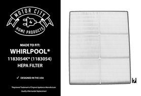 Whirlpool 1183054K (1183054) HEPA Compatible filter , Motor City Home Products Brand Replacement (1)