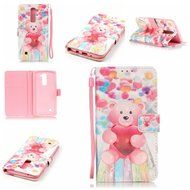LG K7 Case,LG Tribute 5 Case,Yaheeda [3D Colored Drawing] [Flip Fit] Premium PU Leather Card-Slots Cash-Slots... N55