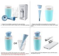 pureGLO 250ML Ultrasonic Cool Mist Humidifier &ndash; Mini USB Travel Air Humidifier Purifier &ndash; Portable Small Quiet... N6