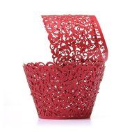 UNIQLED Filigree Artistic Bake Cake Paper Cups Little Vine Lace Laser Cut Liner Cupcake Wrappers Baking Cup Muffin...