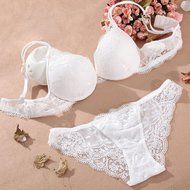 Underwear Suit Lace Bra , PHOTNO Women Push Up Lace Padded Bra Set Embroidery Underwear N2