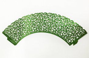 HUAL Cupcake Wrappers 50Filigree Artistic Bake Cake Paper Cups Little Vine Lace Laser Cut Liner Baking Cup Muffin...
