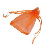Candy Bag DZT1968 100pcs Organza Wedding Party Decoration Gift Candy Sheer Bags Pouches (Orange) N3